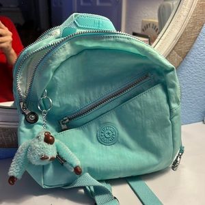 Mint green/teal Kipling mini backpack